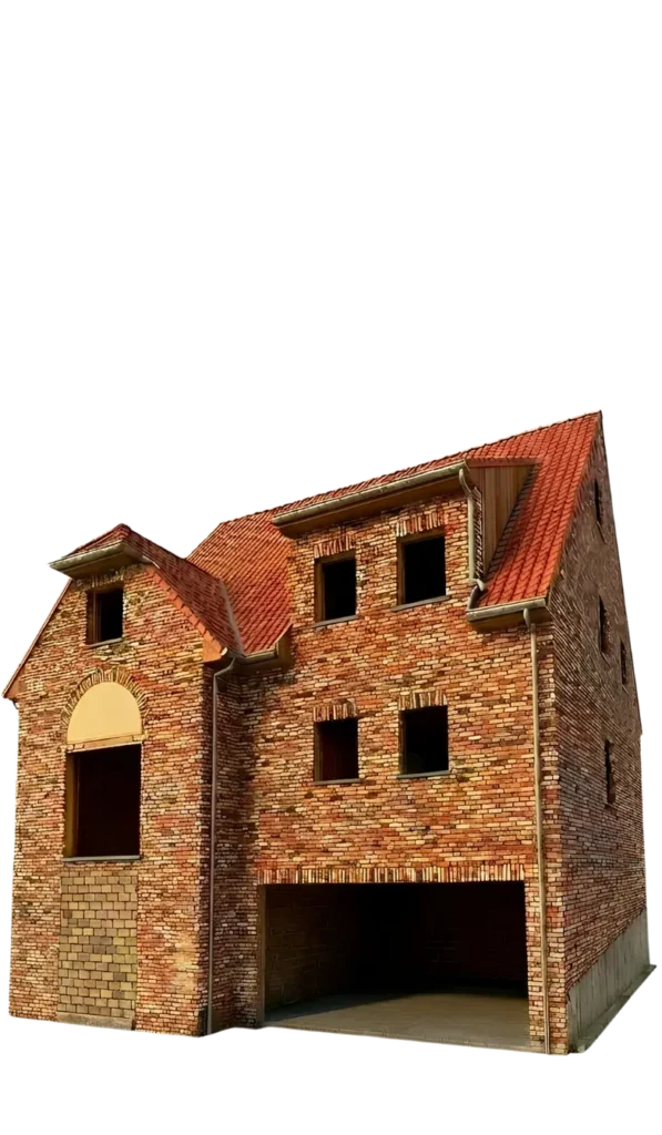 Woning in handvormsteen met nieuw rood pannendak en dakkapellen